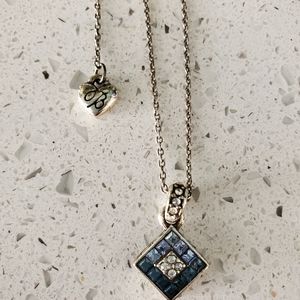 Brighton Spectrum Glam Petite blue Swarovski crystal necklace.